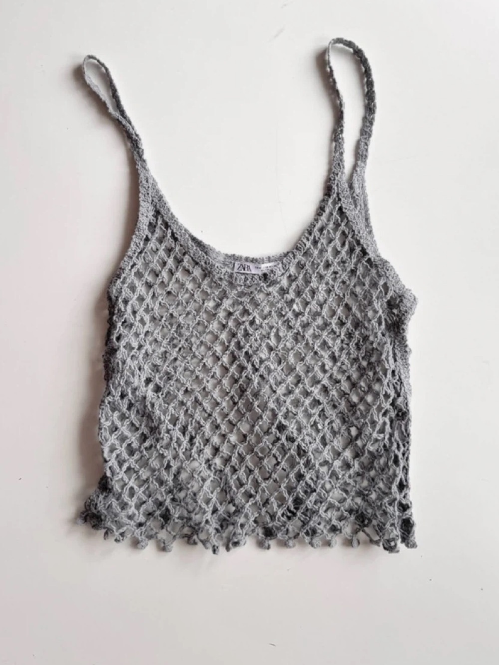 Zara Open Knit Gray Cami